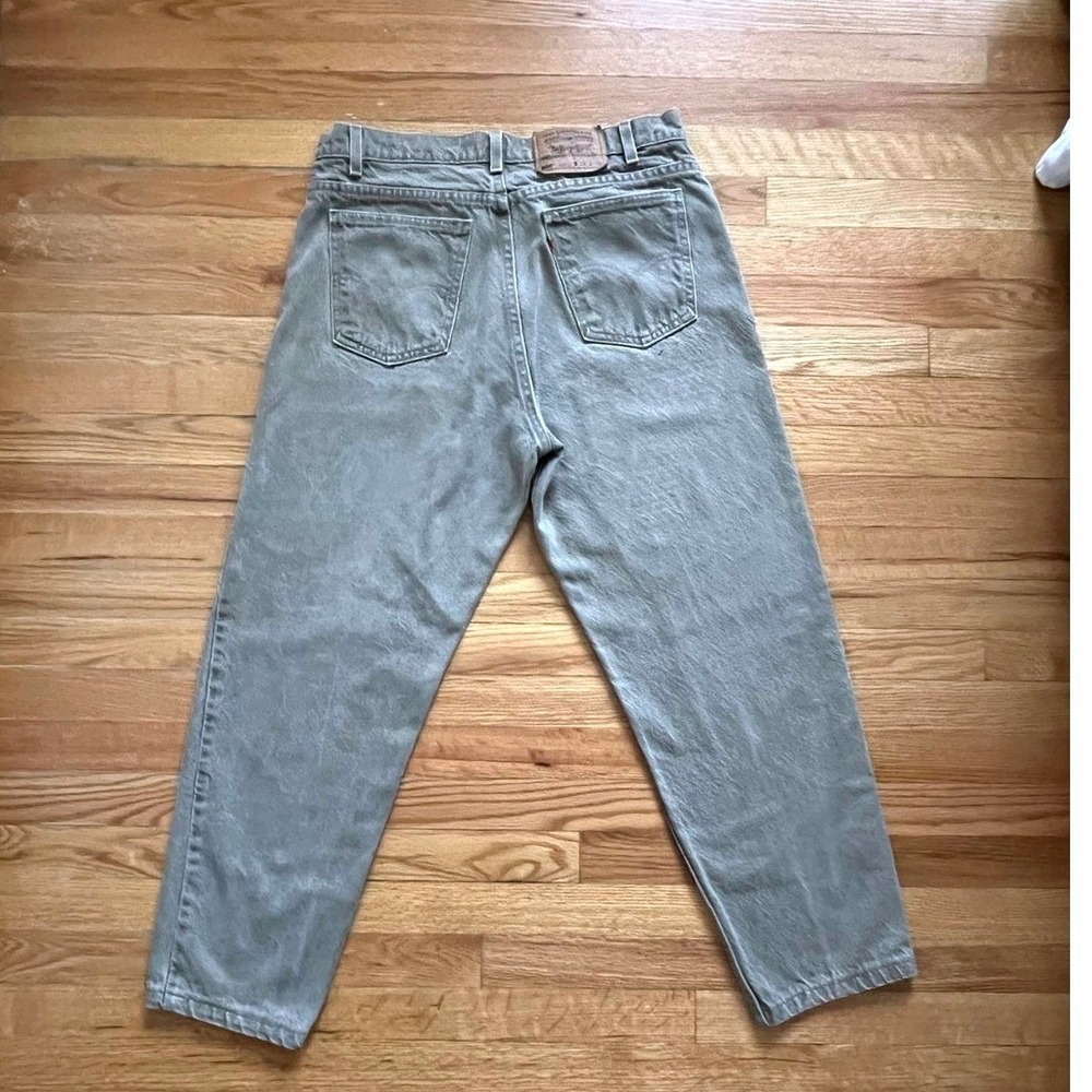 Vintage Levis 550 Jeans Mens 36x30 Gray Light Wash Relaxed Fit Tapered Denim